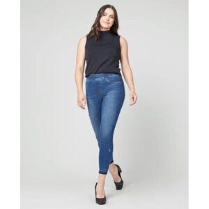 SPANX Distressed Ankle Skinny Jeans, Medium Wash Size XL